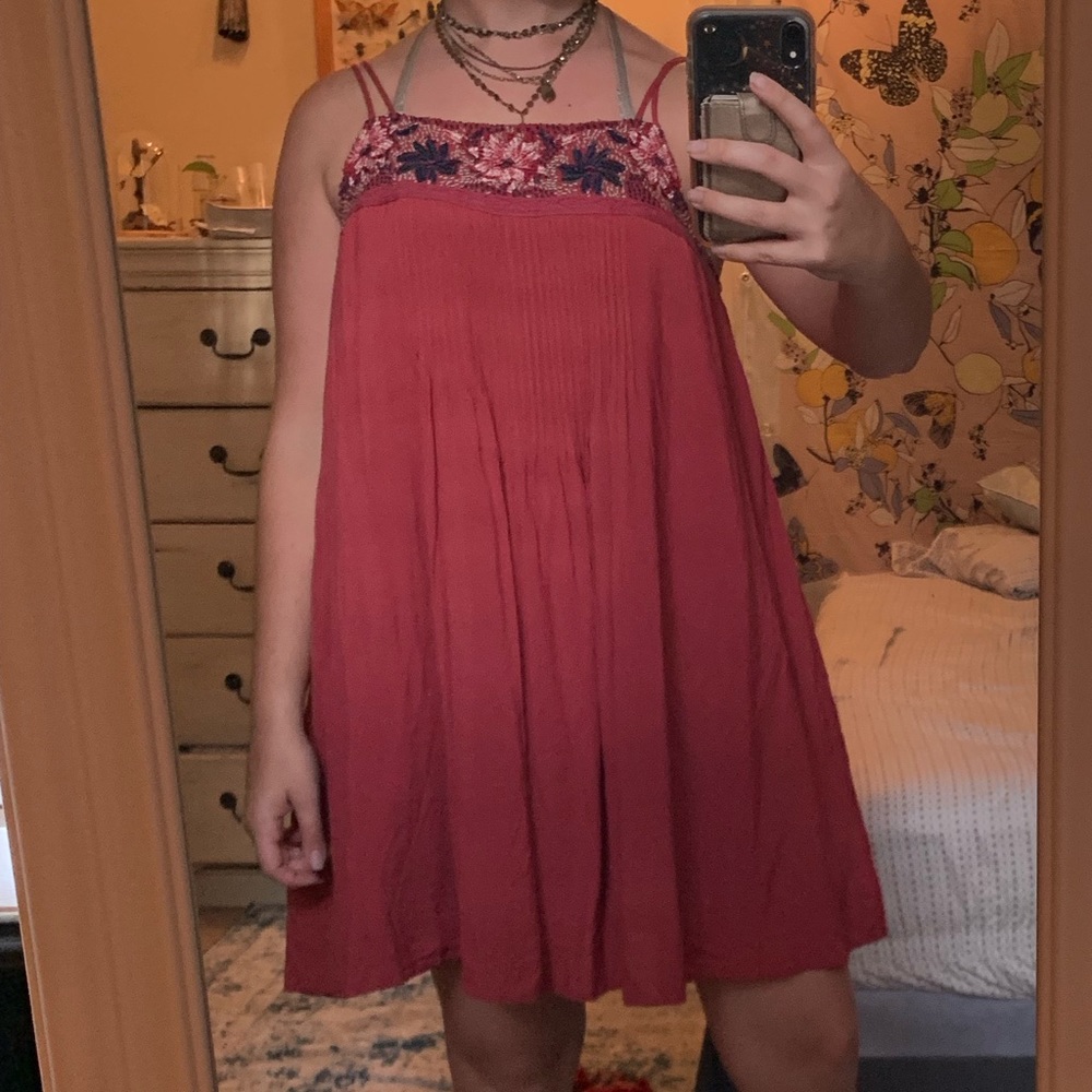 Embroidered AE shift dress